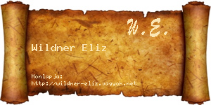 Wildner Eliz névjegykártya